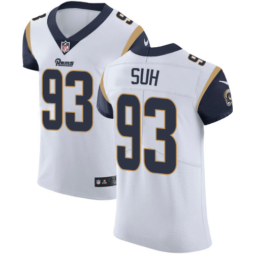 Nike Rams #93 Ndamukong Suh White Men's Stitched NFL Vapor Untouchable Elite Jersey - Click Image to Close